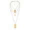 Fashion Multilayer Necklace Vintage Geometric Sweater Necklace Alloy Star Women Necklace - Gold