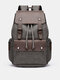 Menico Men's Washed Canvas Everyday Casual Flap Backpack Laptop Bag - Gray