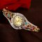 LVPAI Ethnic Luxury Ladies Bracelet Rhinestones Clock Quartz Bracelet Watch Gift for Women - Colorful