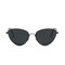 Women Thin Metal Frame Heart-Shaped Sunglasses Casual Outdoor Anti-UV400 Sunglasses - #1