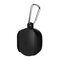 Sac de rangement pour écouteurs en silicone de protection portable pour AirDots avec crochet - (noir)