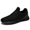 Mens Breathable Mesh Lightweight Breathable Sports Running Casual Sneakers - Black