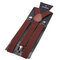 Men Women Fashion Clip-on Suspenders Elastic Y-Shape Adjustable Braces - Brown