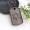 Ethnic Handmade Wooden Geometric Pendant Necklace Retro Long Sweater Chain Necklace - 04
