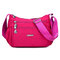 Women Nylon Leisure Crossbody Bag Multi-Slot Waterproof Shoulder Bag - Red & Rose