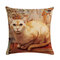 خمر نمط القط الفارسي المطبوعة غطاء وسادة كتان المنزل أريكة ديكور فني مكتب رمي غطاء وسادة - #13