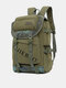 Men Canvas Fabric Vintage Large Capacity Travel Backpack Outdoor Waterproof Casual Bag - Green