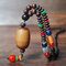 Vintage Handmade Buddha Beads Long Necklace Ethnic Irregular Crystal Pendant Sweater Chain - 14