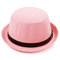 Vintage Pure Color Ladies Hat Woolen Solid Little Dome British Retro Cap - Pink