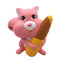 Мягкая подарочная игрушка Кавайная белка Squishy - Светло-розовый