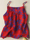 Women Floral Plant Print Vacation Spaghetti Strap Cami - Red
