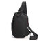 Men Canvas Casual Outdoor Sport Multi-functional Shoulder Crossbody Bag - Black