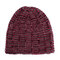 Men Winter Wool Knit Cap Warm Thick Windproof Vogue Vintage Outdoor Casual Snow Ski Cycling Beanie - Red