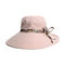 Women Summer Double-sided Wear Sunscreen Bucket Hat Casual Anti-UV Wide Brim Beach Hat - Pink