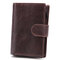 Men Business Large Capacity Multi-functional Passport Trifold Wallet - Coffee