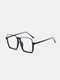 यूनिसेक्स मेटल फुल स्क्वायर फ्रेम पीसी हाफ फ्रेम एंटी-ब्लू लाइट एंटी-यूवी धूप का चश्मा - #09