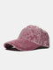 Unisex Golden Velvet Solid Color Dome Curved Brim Adjustable Fashion Baseball Cap - Pink