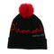 Unisex Winter Warm Knit Crochet Slouch Hat Hip-Hop Ball Beanie Cap Diamond Ski Hat - Black