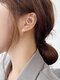 Trendy Diamond Pearls Earring Temperament Metal Auricle Piercing Earring - #14