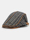 Collrown Men Knitted Lattice Side Adjustable Casual Warmth Beret Flat Cap - #01