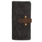 Canvas With Leather Wallet 6 Card Slots Vintage Casual Waterproof Clutch Bag Coin Bag For Men - Black