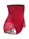 High Waist Lace-trim Tummy Control Hip Lifting Shapewear Panties - Red