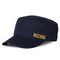 Unisex Cotton Flat Top Caps Casual Adjustable Sunshade Military Hat  - Navy