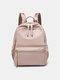 Women Nylon Casual Waterproof Large Capacity Fashion Backpack - Pink