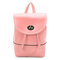 Fashion Women Candy Color Leather Backpack - Pink
