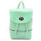 Fashion Women Candy Color Leather Backpack - Green