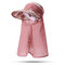 Women's Adjustable Cap Visor Riding Windproof hat Anti-UV Cap Beach Sun Hat - Pink