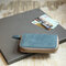 Retro Genuine Leather Card Holder Multi-slots Wallet For Men - Blue