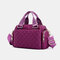 Women Argyle Large Capacity Crossbody Bag Handbag Shoulder Bag Satchel Bag - Purple