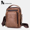 Men Solid Bag Genuine Leather Crossbody Bag - Brown