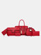 Womens PU Leather Purses Satchel Handbags Shoulder Hobo Tote Bag Crossbody 6 PCS Purse Set Cat Ears - Red