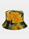 Women & Men Double-sided Tie-dye Corduroy And Cotton Warm Soft Outdoor Casual All-match Bucket Hat - #05
