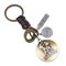 Retro Twelve constellation Woven Keychain Soft Leather Cord Keychain For Men - Gemini