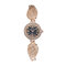 Relógios de pulso de quartzo da moda em aço inoxidável com pulseira de strass relógios elegantes joias para mulheres - # 4