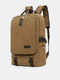 Men Canvas Vintage Large Capacity Laptop Bag Casual Outdoor Durable Backpack - Coffee