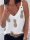 Printed Straps Casual Sleeveless Tank Top - #01