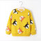 Animal Print Girls Long Sleeve Sweatshirt For 3Y-11Y - Yellow