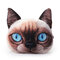 Creative 3D Dog Cat Throw Pillows Plush Meow Star Sofa Bed Cushion 2 Sizes - M