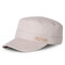 Unisex Cotton Flat Top Caps Casual Adjustable Sunshade Military Hat  - Beige