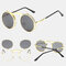 Retro Metal Punk Steam Flip Sunglasses Hipster Sunglasses - #05