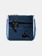 Women PU Leather Cat Striped 6.5 Inch Phone Bag Crossbody Bag - Blue