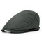 Men Women Retro Breathable Polyester Beret Hat Adjustable Casual Wild Forward Hat - Gray