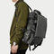 Men Solid Casual Multifunction Laptop Flap Backpack - Grey