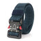 125cm Men 3.8cm Width Nylon Waist Belts Tactical Belt Quick Release Inserting Buckle - Blue