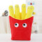 3D 50CM Cute Cartoon Expression Pizza French Fries Cushions Creative Stuffed Plush Toys Home Decor - #2