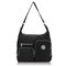 Women Nylon Waterproof Multifunctional Handbags Crossbody Bag Backpack Large Capacity Shoulder Bags - Black